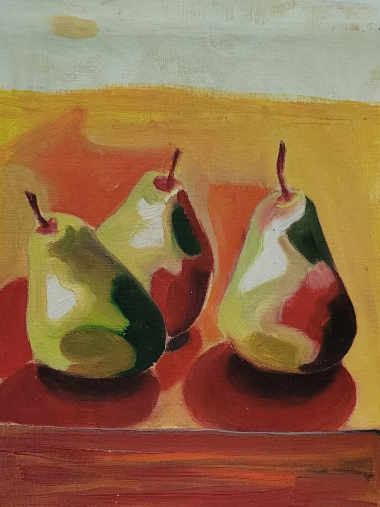 pears oil painting
