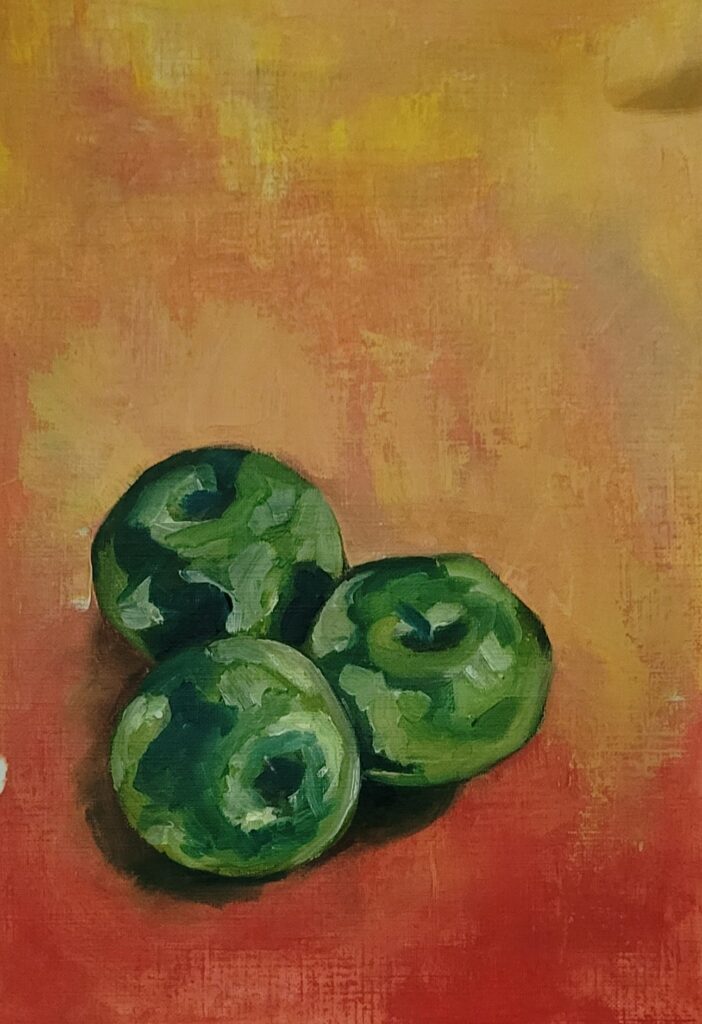 Green Apples Oil Painting